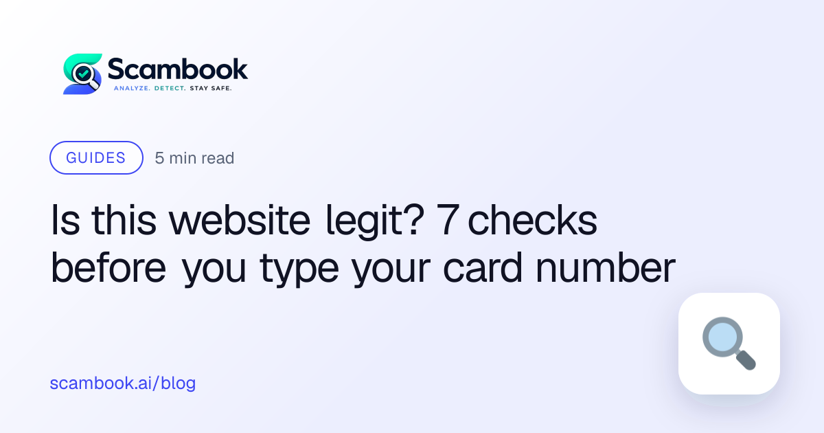 Is this website legit? 7 checks before you type your card number