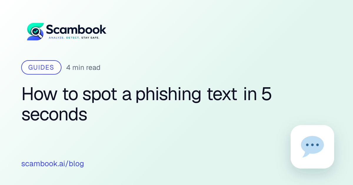 How to spot a phishing text in 5 seconds